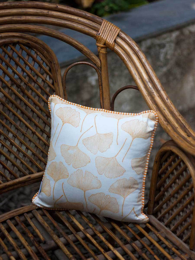 Flamingo Block Printed Cotton Cushion Cover - 12 Inch - Pinklay