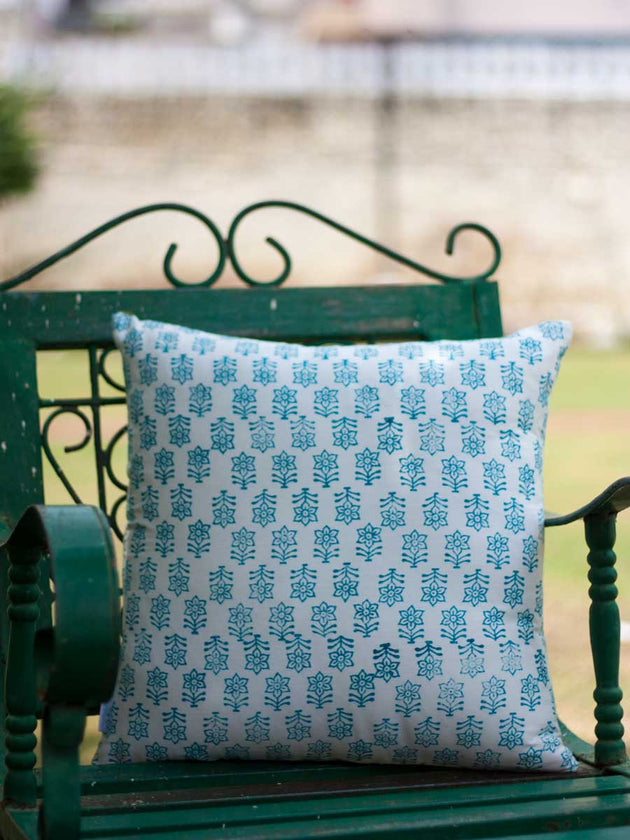Jaipur Block Printed Cotton Cushion Cover - 16 Inch - Pinklay
