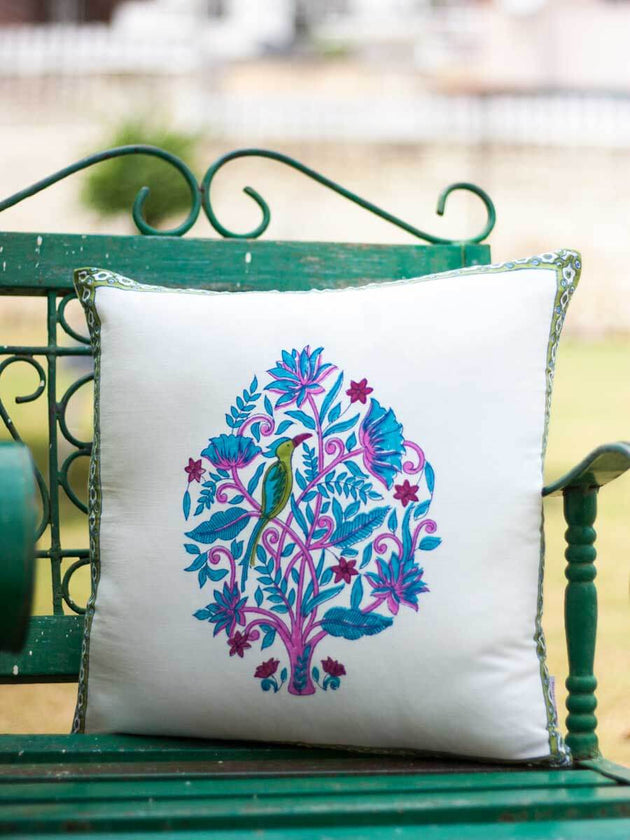 Jaipur Block Printed Cotton Cushion Cover - 16 Inch - Pinklay