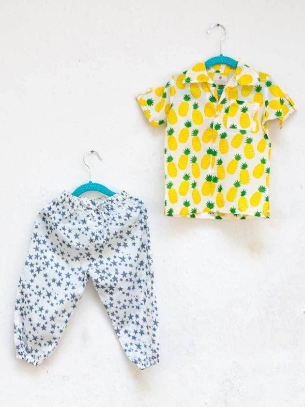 Twinkle Stars Organic Cotton Comfort Pants - Pinklay