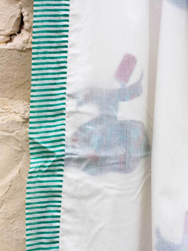 Mahtab Block Printed Muslin Dohar - Pinklay
