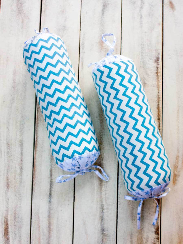 Chevron Organic Cotton Infant Bolster - Set of 2 - Pinklay