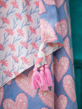 Misty Morning Hand Block Print Waterfall Reversible Shrug - Pinklay