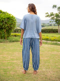 Grey Winter Modal Silk Short Top & Lantern Pants Set - Pinklay