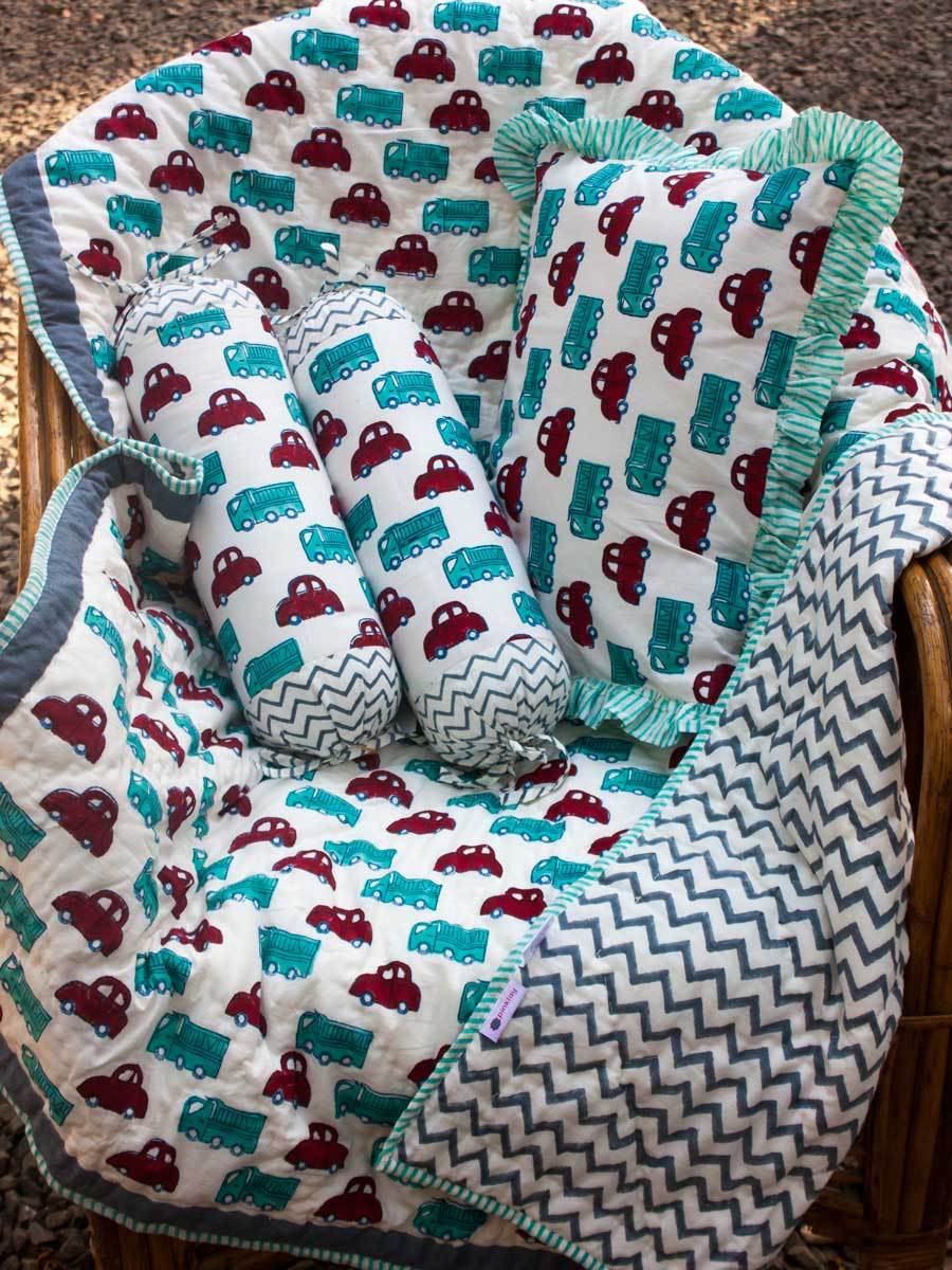 My Red Car Organic Cotton Infant Bolster Set of - Main Image