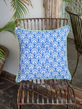 Pankh Block Printed Cotton Cushion Cover - 16 Inch - Pinklay