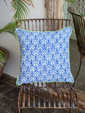 Pankh Block Printed Cotton Cushion Cover - 16 Inch - Pinklay