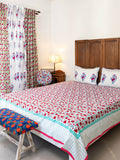 Pinar Block Printed Cotton Curtain - Pinklay