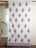 Pinar Block Printed Cotton Curtain - Pinklay