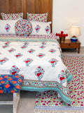 Pinar Block Printed Cotton Quilt - Pinklay
