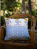 Forever Sitara Block Printed Cotton Cushion Cover - 20 Inch - Pinklay