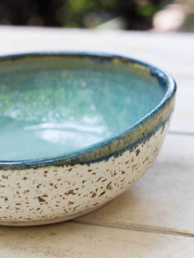 Ocean Uneven Round Ceramic Bowl - Large - Pinklay