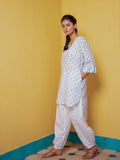 Wild Lily Cotton Kurta & Lantern Pants Set - Pinklay