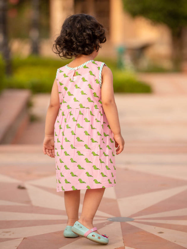 Anokhi Everyday Dress With Pocket - Pinklay