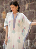 Barkha Modal Silk Kaftan Kurta - Pinklay