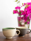 Charcoal Hand-Thrown Ceramic Cup - Pinklay