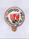Dreamy Garden Hand Carved Wooden Snack and Fruit Bowl - Pinklay