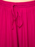 Solid Fuscia Pink Modal Silk Palazzo Pants - Pinklay