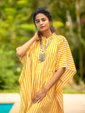 Kaftan Cotton Yellow Stripes - Pinklay