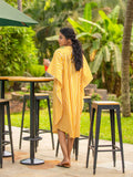 Kaftan Cotton Yellow Stripes - Pinklay