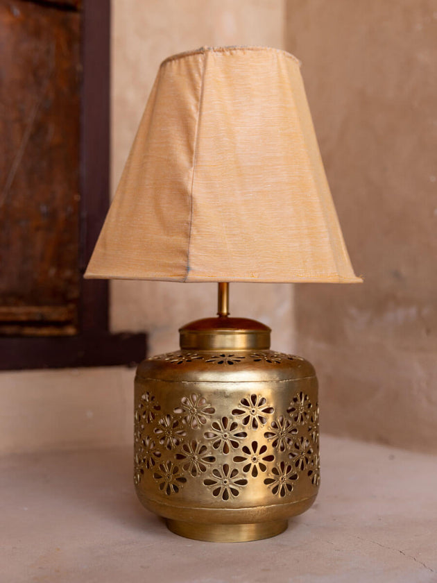 Pratap Cutwork Metal Lamp Base - Pinklay