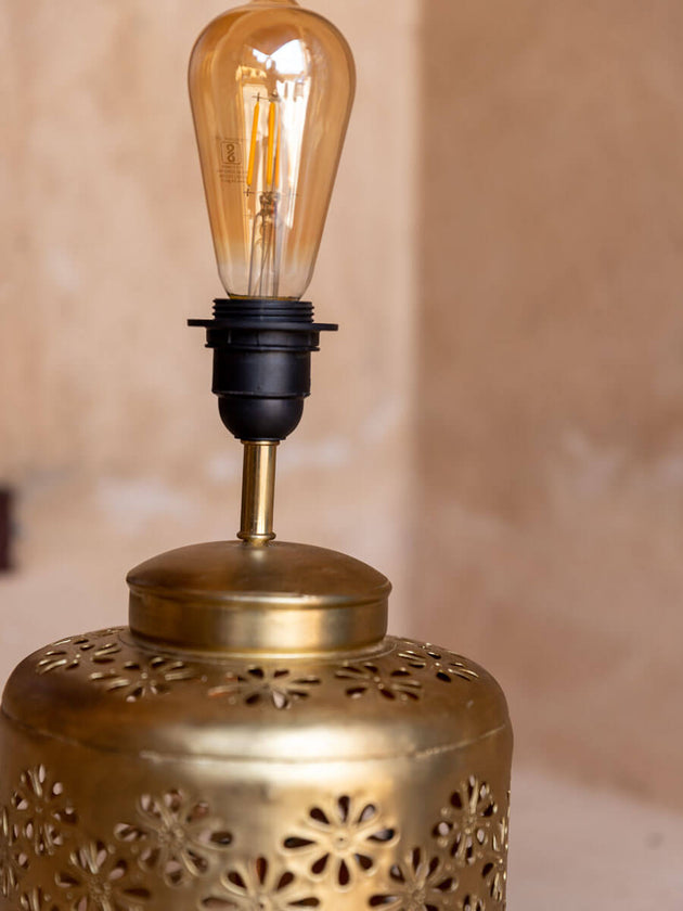 Pratap Cutwork Metal Lamp Base - Pinklay