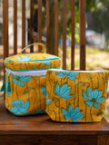 Pratidhi Block Printed Travel Vanity Case - Pinklay