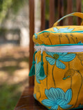 Pratidhi Block Printed Travel Vanity Case - Pinklay
