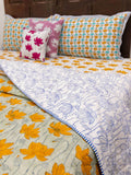 Samriddhi Block Printed Cotton Quilt - Pinklay