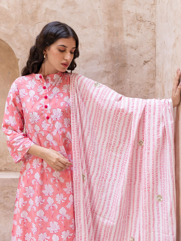 Set of 3 - Raadhika Cotton Kurta Set | Pinklay