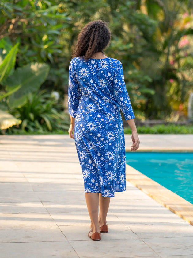 Ruhi Cotton Long Kurta - Pinklay