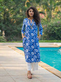 Ruhi Cotton Long Kurta - Pinklay