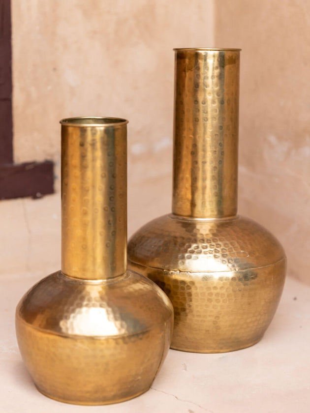 Aftab Hammered Metal Vase | Pinklay