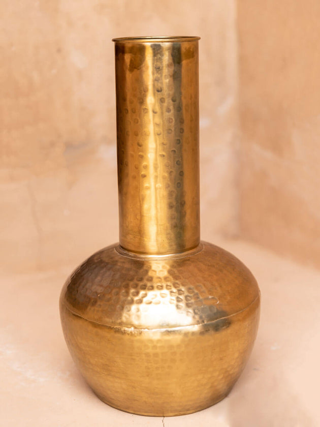 Aftab Hammered Metal Vase | Pinklay