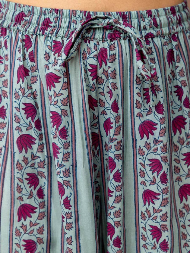 Floral Dream Modal Silk Palazzo | Pinklay
