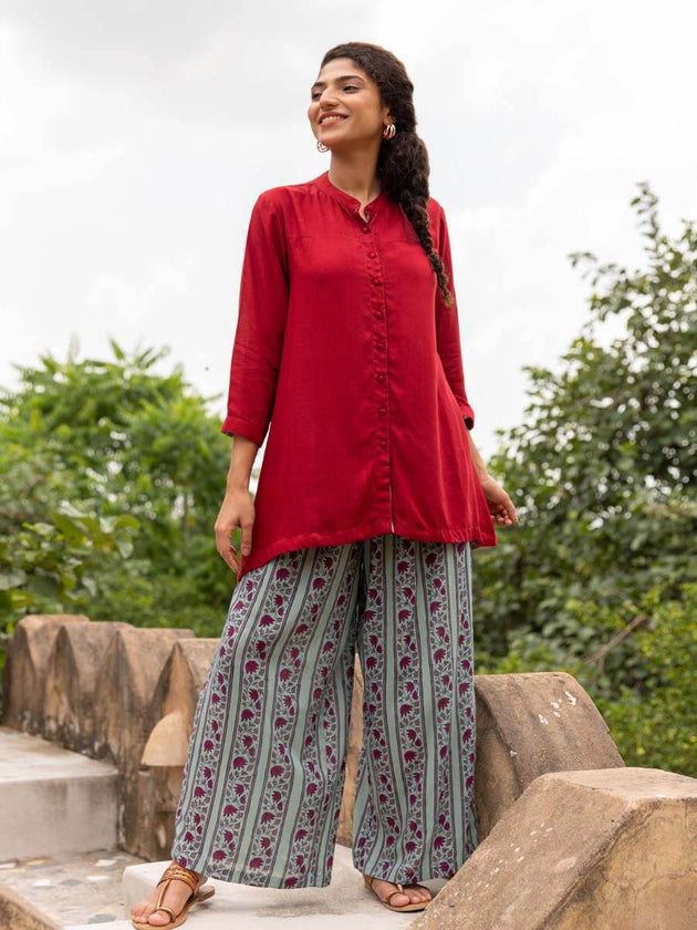 Floral Dream Modal Silk Palazzo | Pinklay