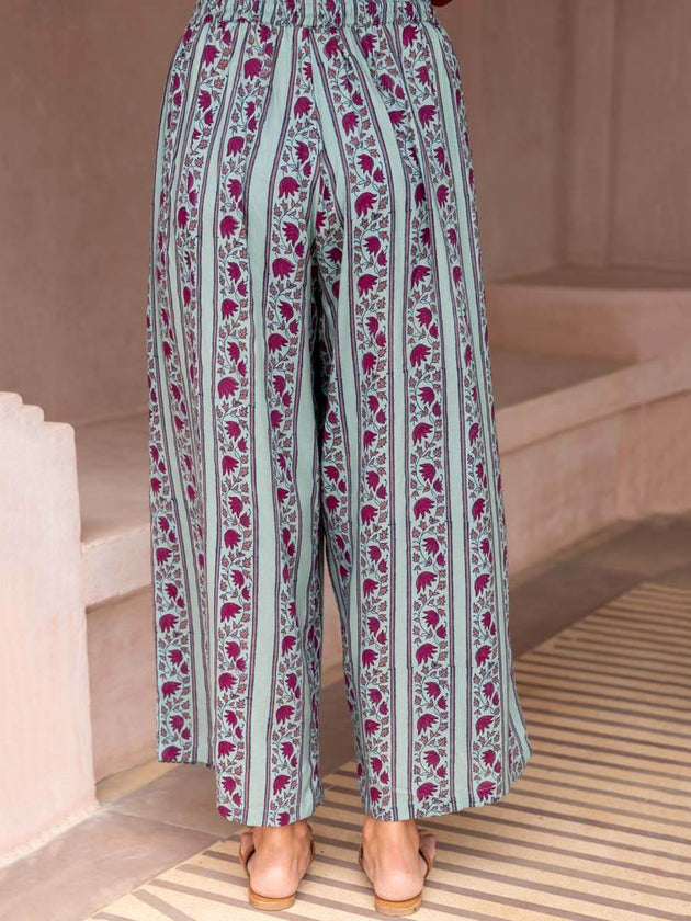 Floral Dream Modal Silk Palazzo | Pinklay