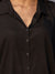 Sajdaa Black Oversized Asymmetrical Long Shirt