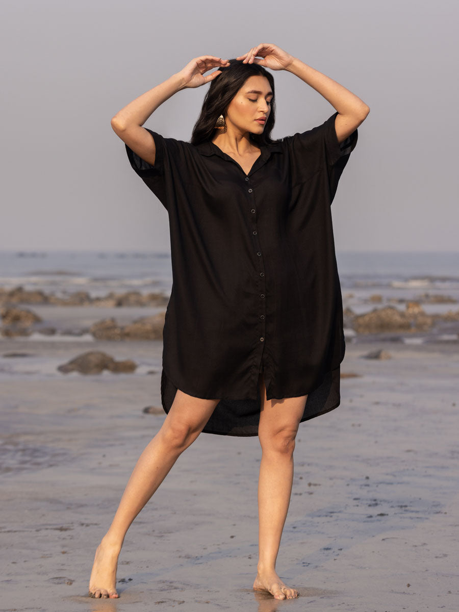 Oversized maxi hot sale shirt