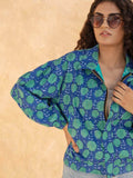 Sherpa Handblock Printed Bomber Jacket | Pinklay