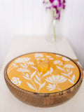 Sunflower Fields Wooden Snack and Fruit Bowl - Pinklay