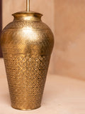 Swagat Hammered Metal Large Lamp Base | Pinklay