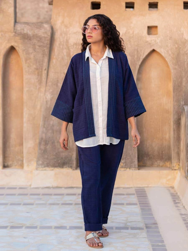 Voyager Kantha Kimono Jacket | Pinklay
