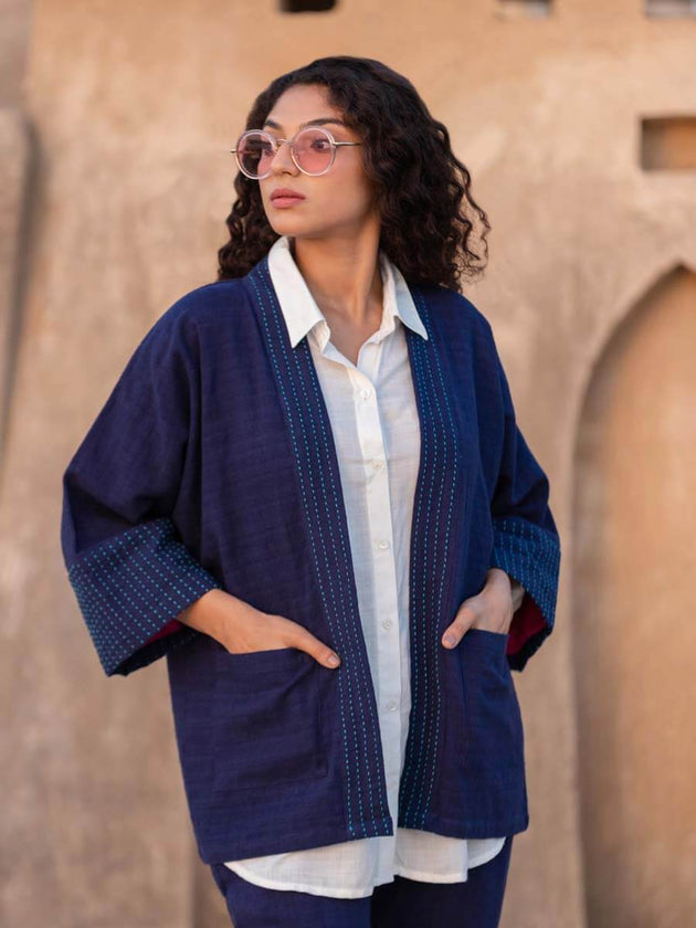 Voyager Kantha Kimono Jacket | Pinklay