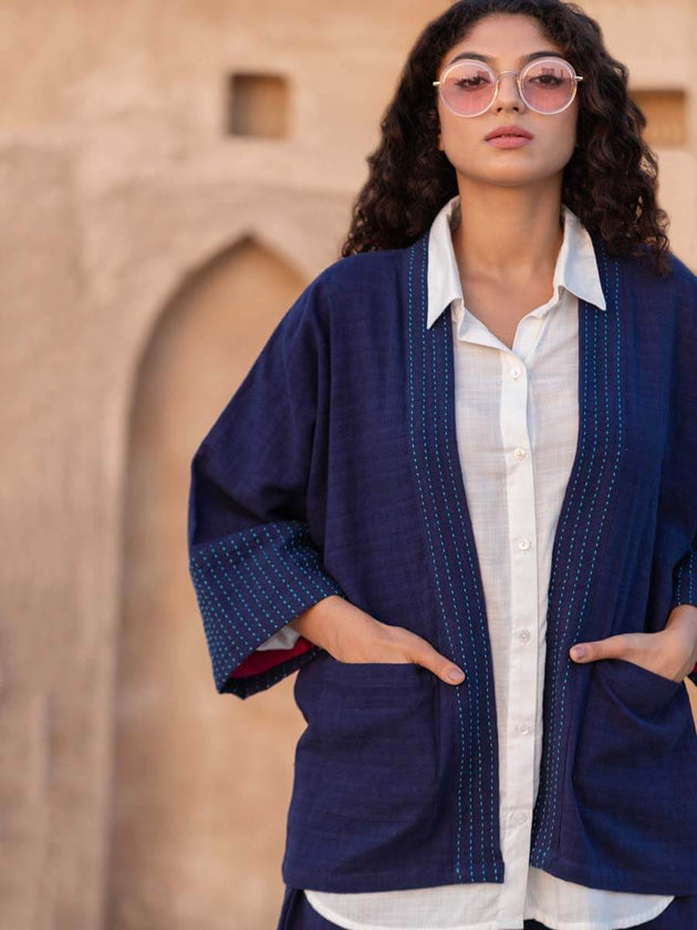 Voyager Kantha Kimono Jacket | Pinklay