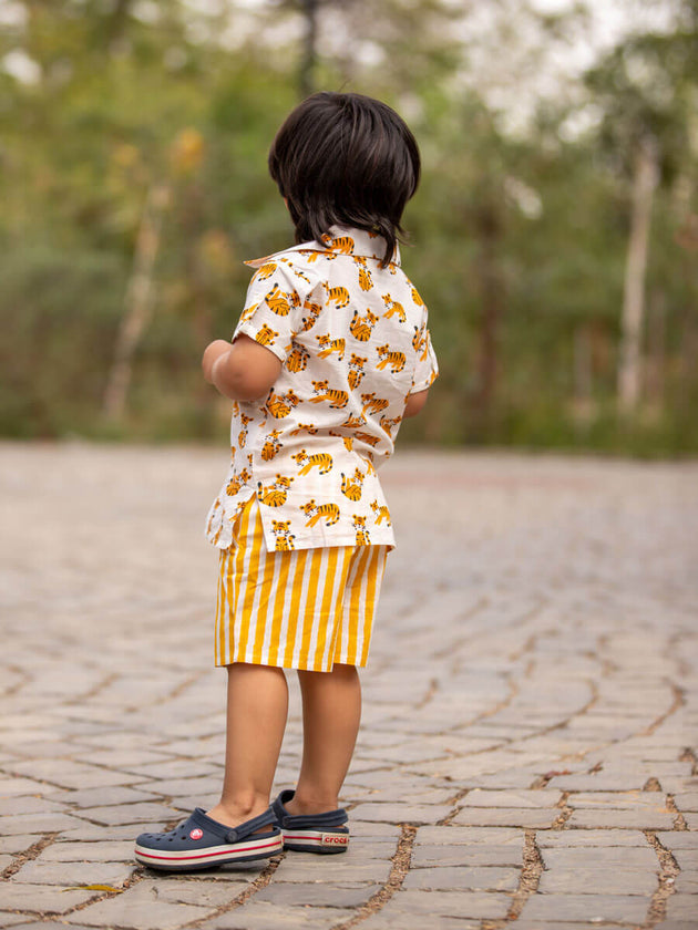 Set of 2 - Tiger Land Shirt & Shorts | Pinklay