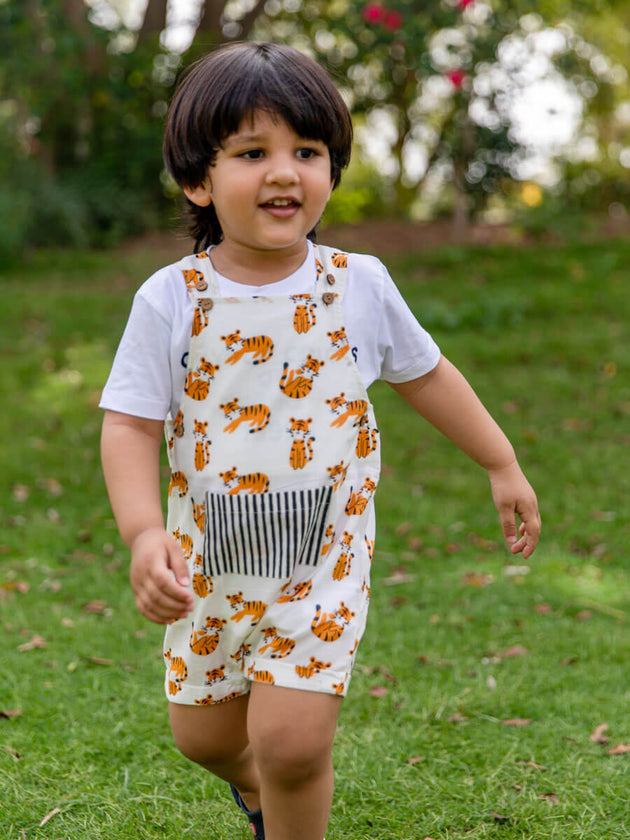 Tiny Cubs Organic Cotton Dungarees | Pinklay