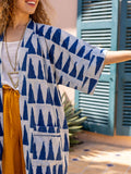 Tulum Dabu Hand Block Printed Cotton Kimono Jacket