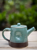 Turquoise Fall Hand-Thrown Dimpled Ceramic Tea Pot Set - Pinklay