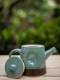 Turquoise Fall Hand-Thrown Dimpled Ceramic Tea Pot - Pinklay
